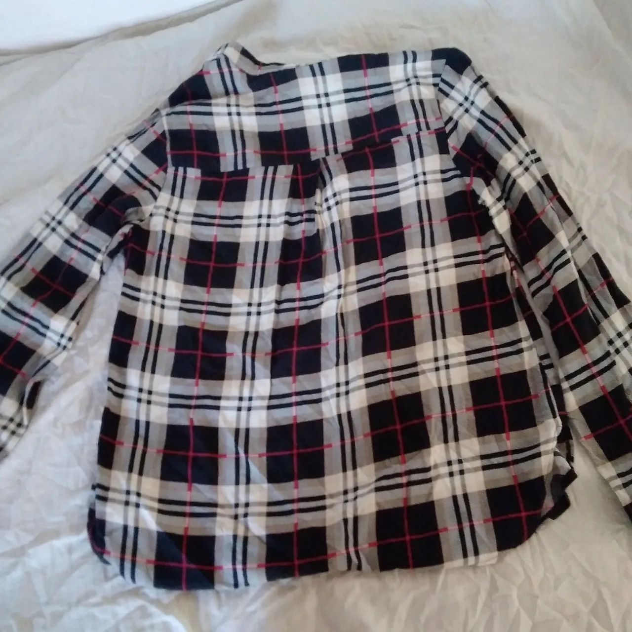 Camisa xadrez feminina manga comprida - Foto 2