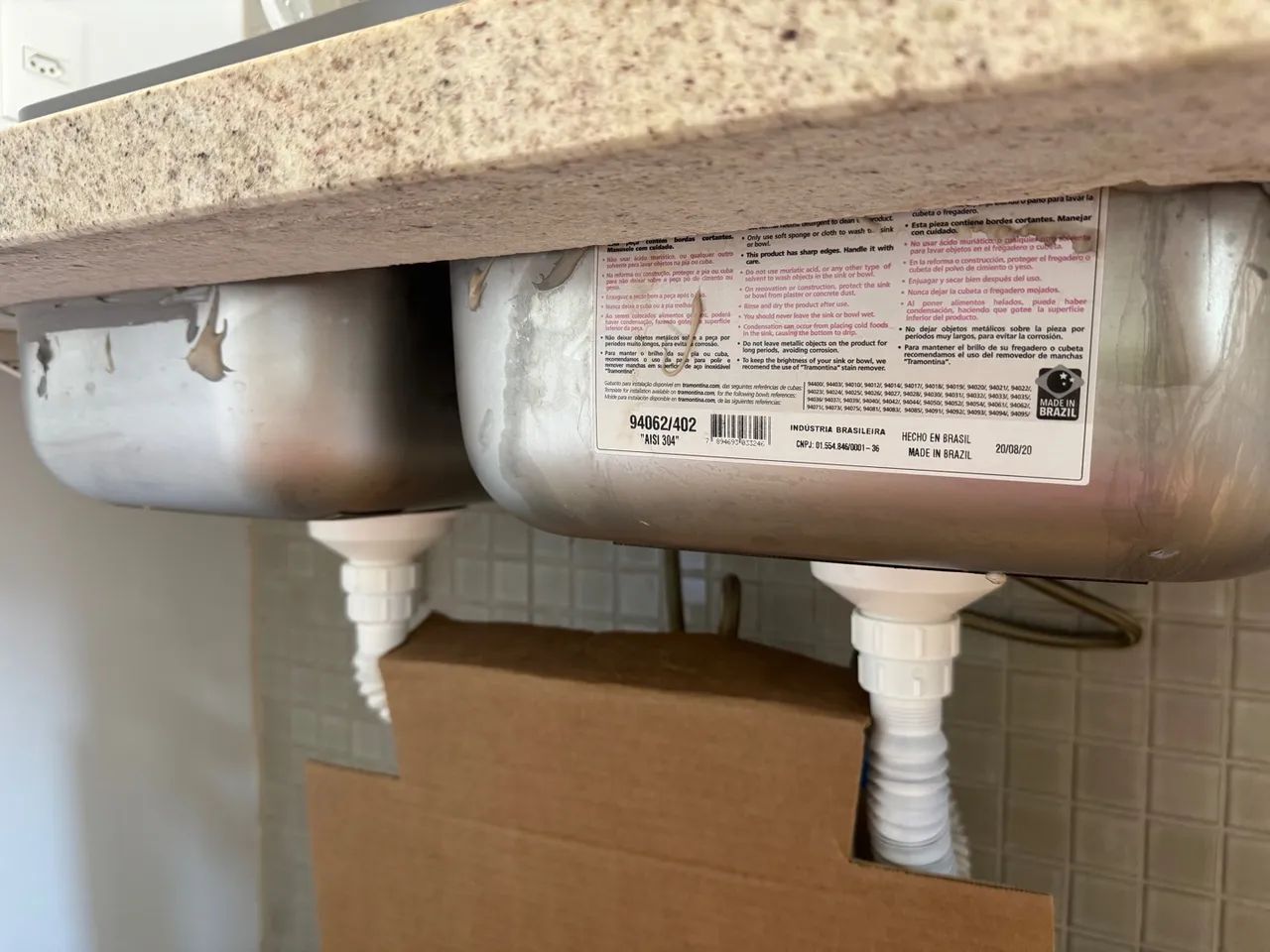 Pia de Cozinha em Aço Inox Tramontina + Pedra Branco Itaúnas + Torneira - SUPER OFERTA! - Foto 5