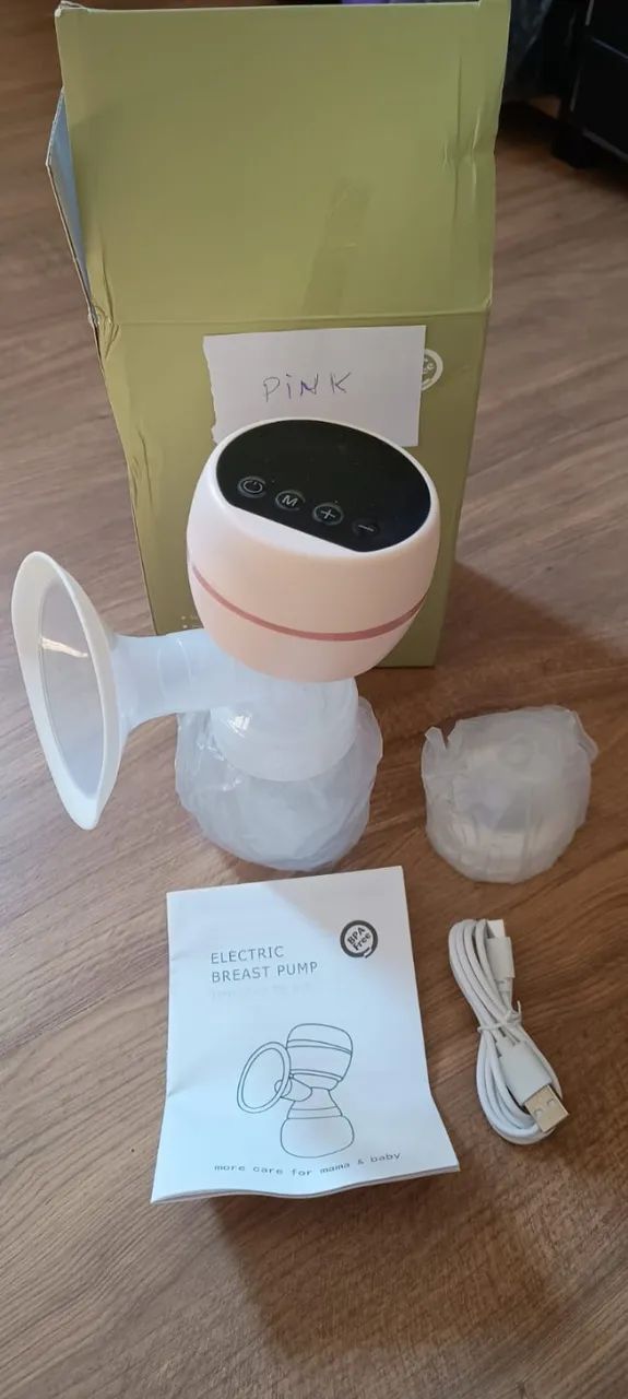 Bomba De Mama Tira Leite Elétrico Para Amamentação Tela De Led Extrator Com Garrafa 180m - Foto 5