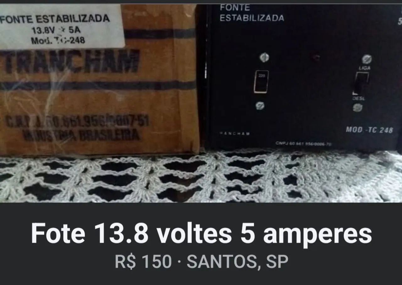Fonte 13.8V 5A Trancham TC-248