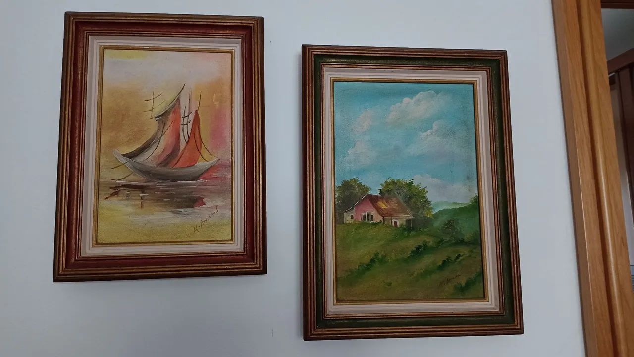 Duas Pinturas A Óleo em Tela - Foto 2