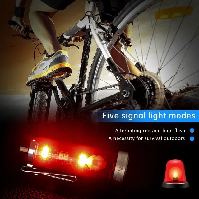 Mini Lanterna Sofirn SC02 RGB Pisca Alerta p/ Bicicleta 330 lumens EDC