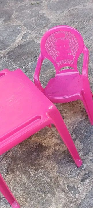 Mesa e 1 Cadeira Infantil Rosa - Foto 2