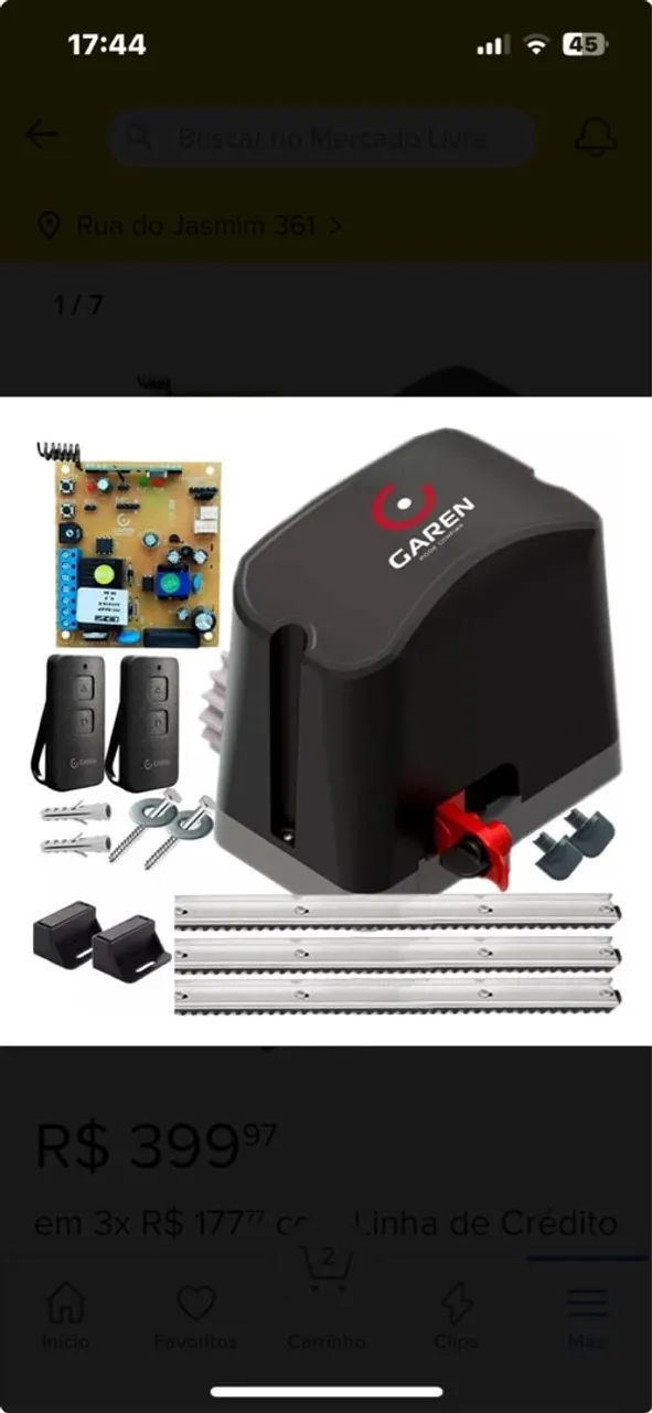 Motor para portão eletrônico Garen