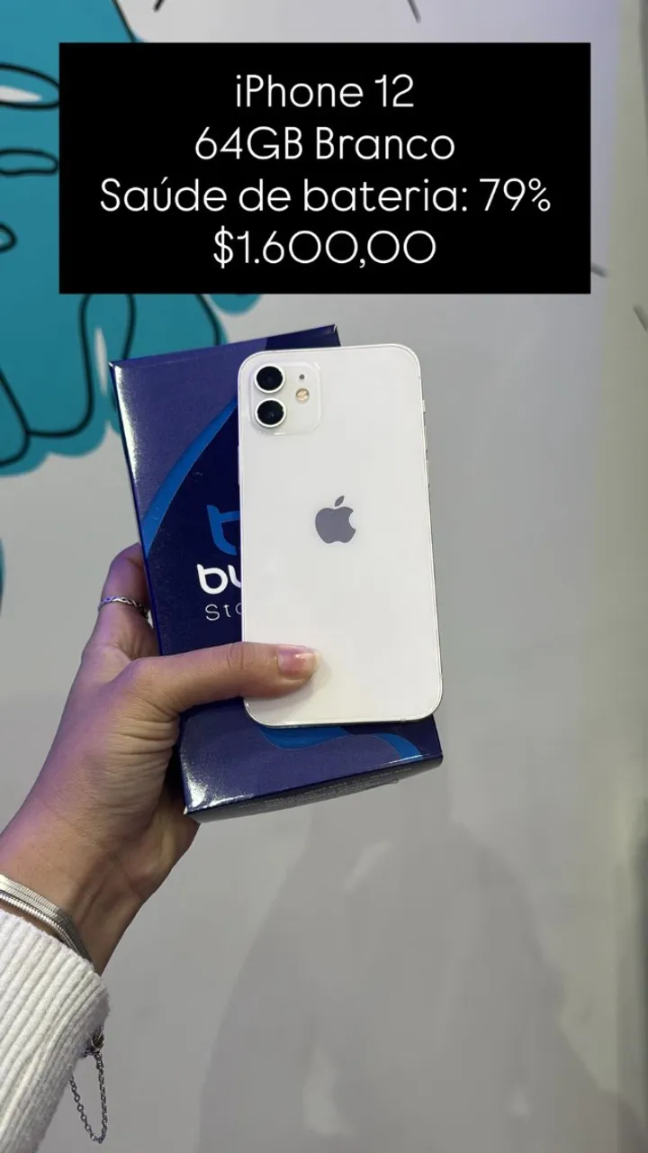 iPhone 13 256GB Azul Saúde de bateria 81% R$2.900,00 | Semi Novo