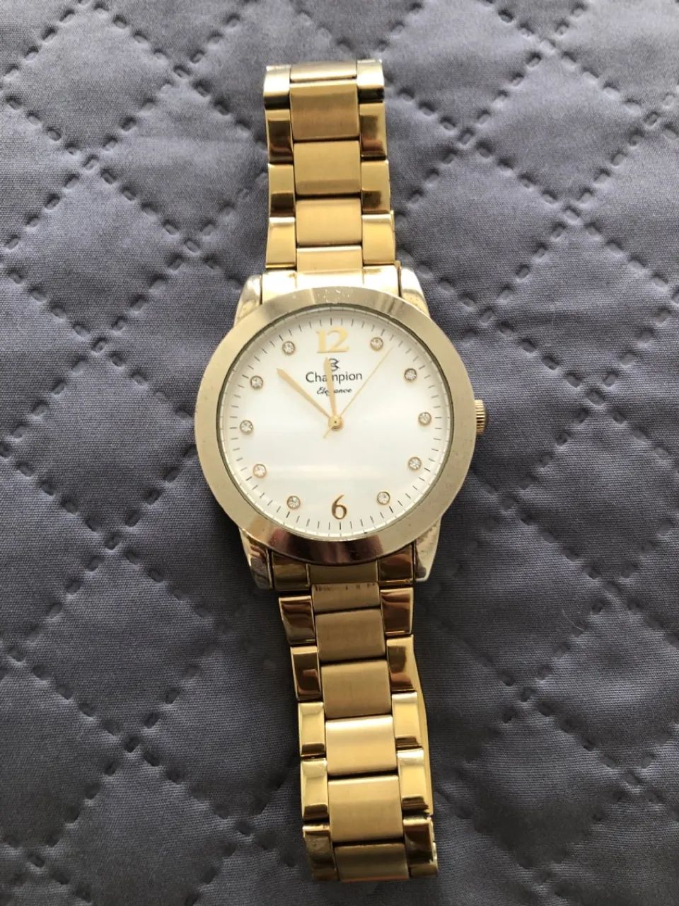 Relógio Champion Dourado com Detalhes em Strass - Foto 2