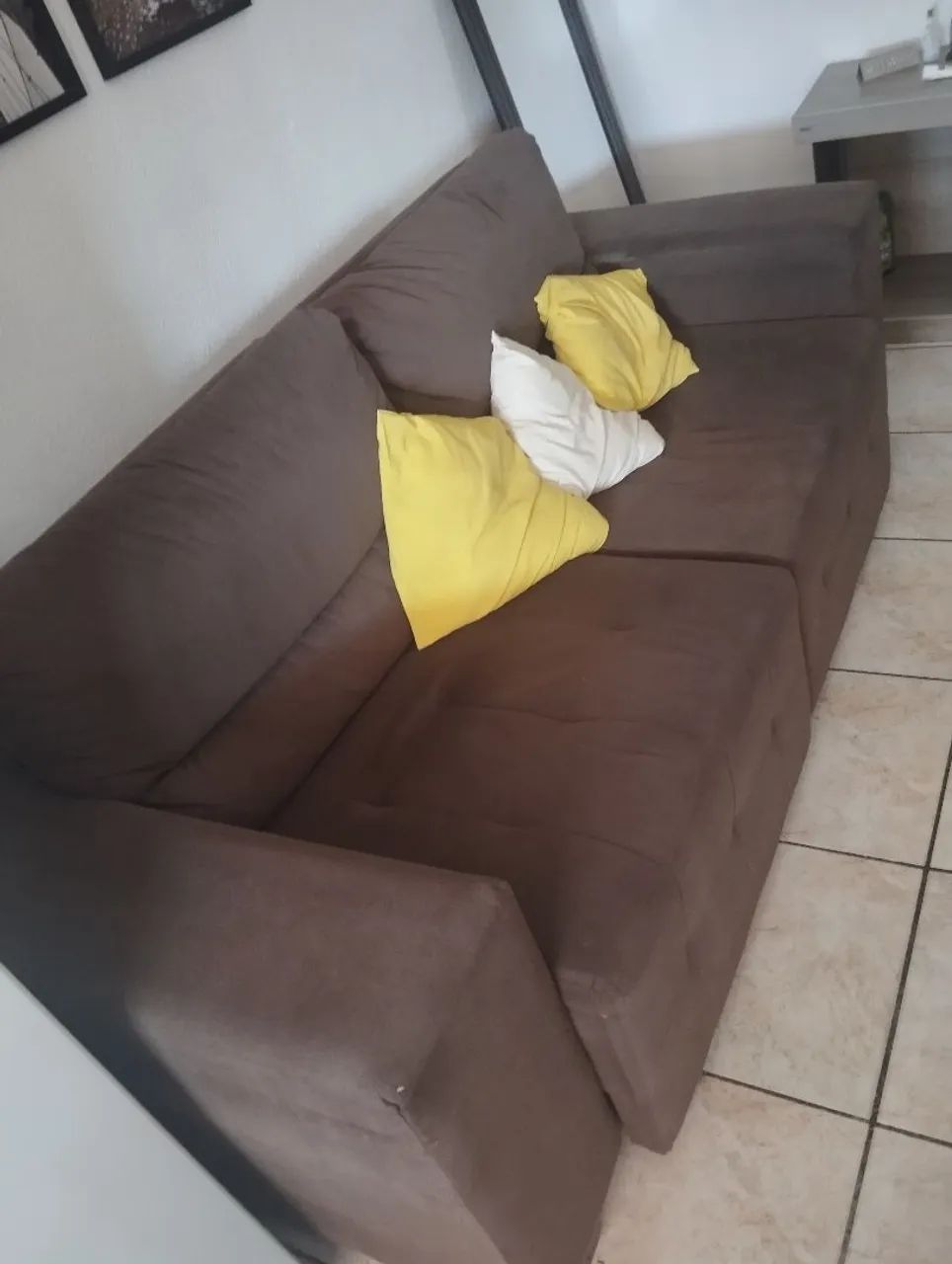 Sofá retrátil marrom  - Foto 3