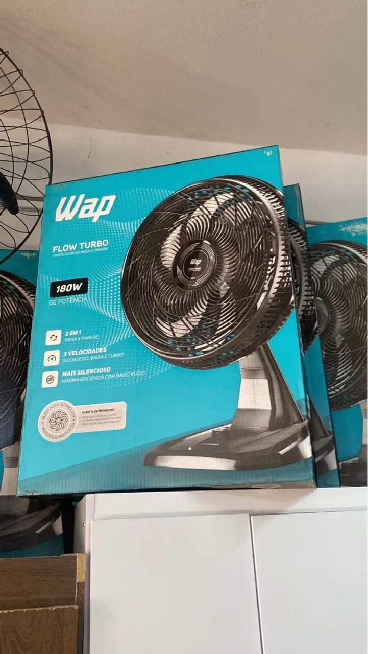 Ventilador Turbo WAP Flow 180W - Mesa e Parede