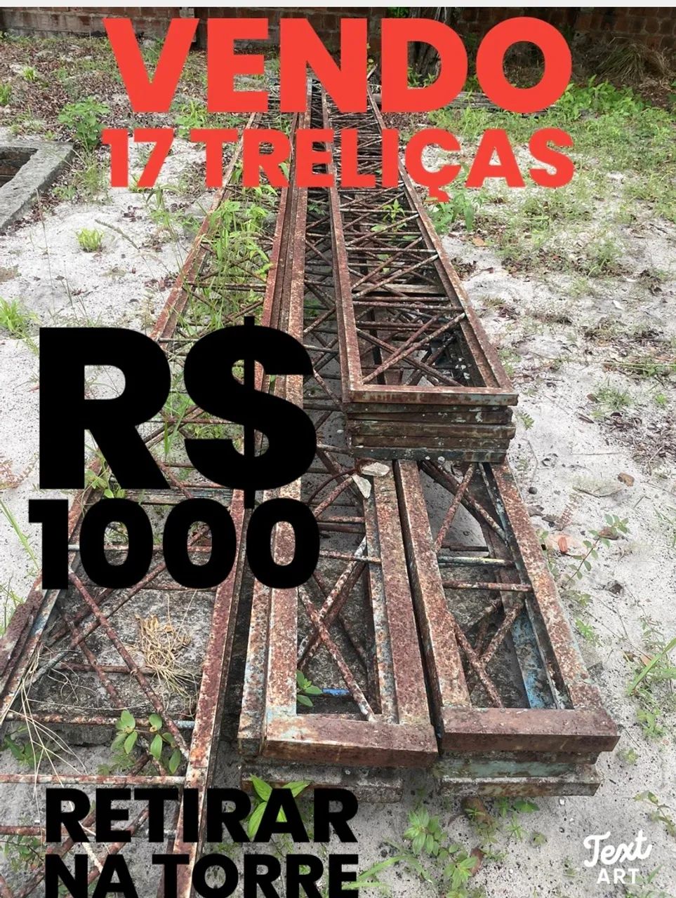 17 Treliças de Ferro R$1000