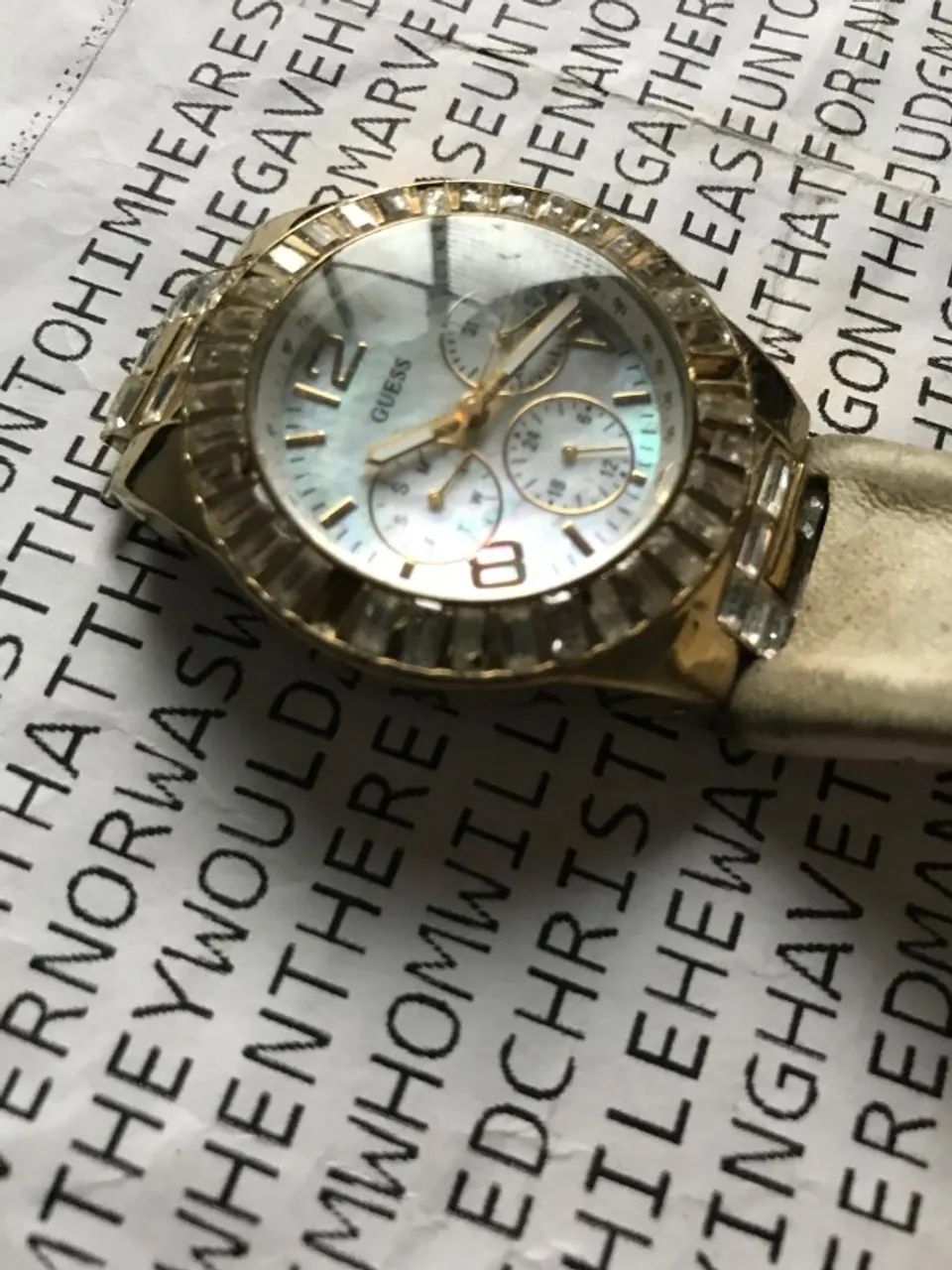 relogio guess original dourado madriperola top