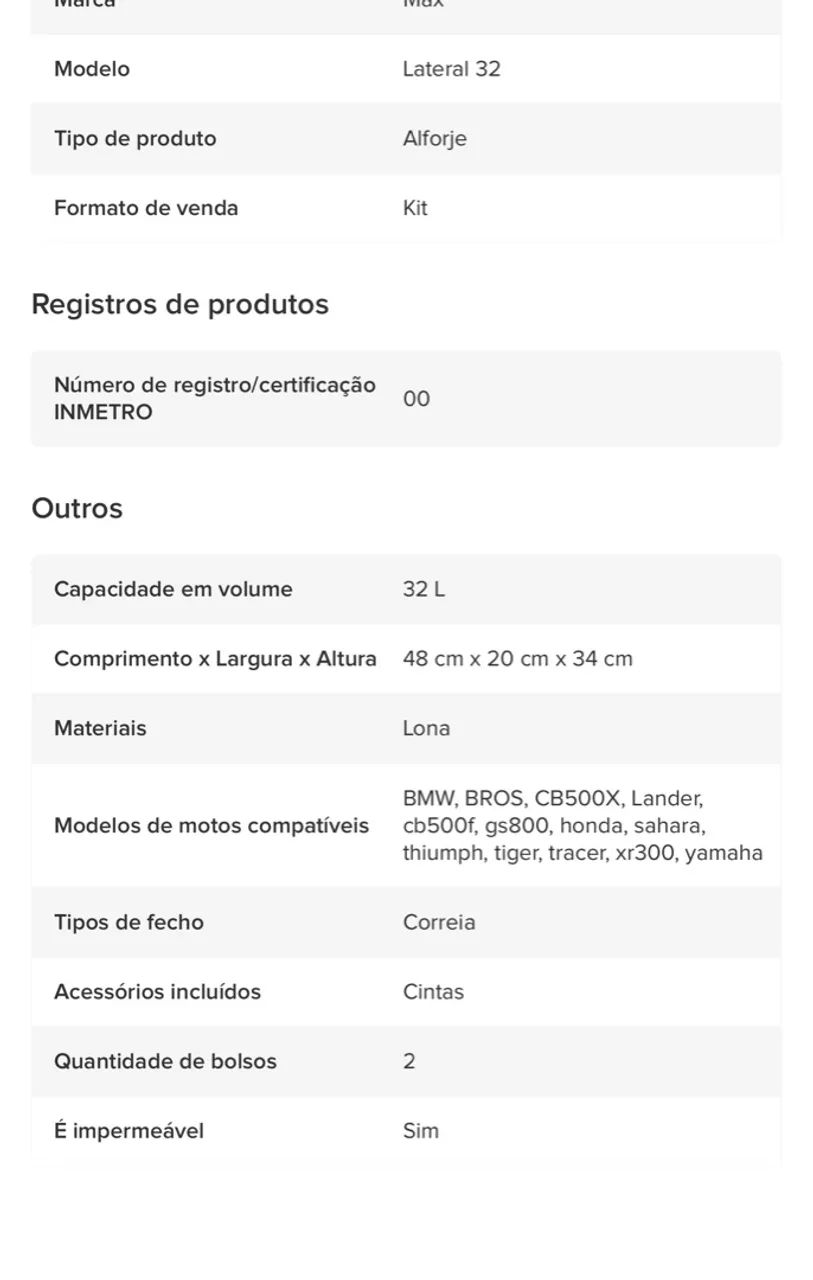 Alforge Ultra Resistente Lona Impermeavel 32 Litros - Foto 2