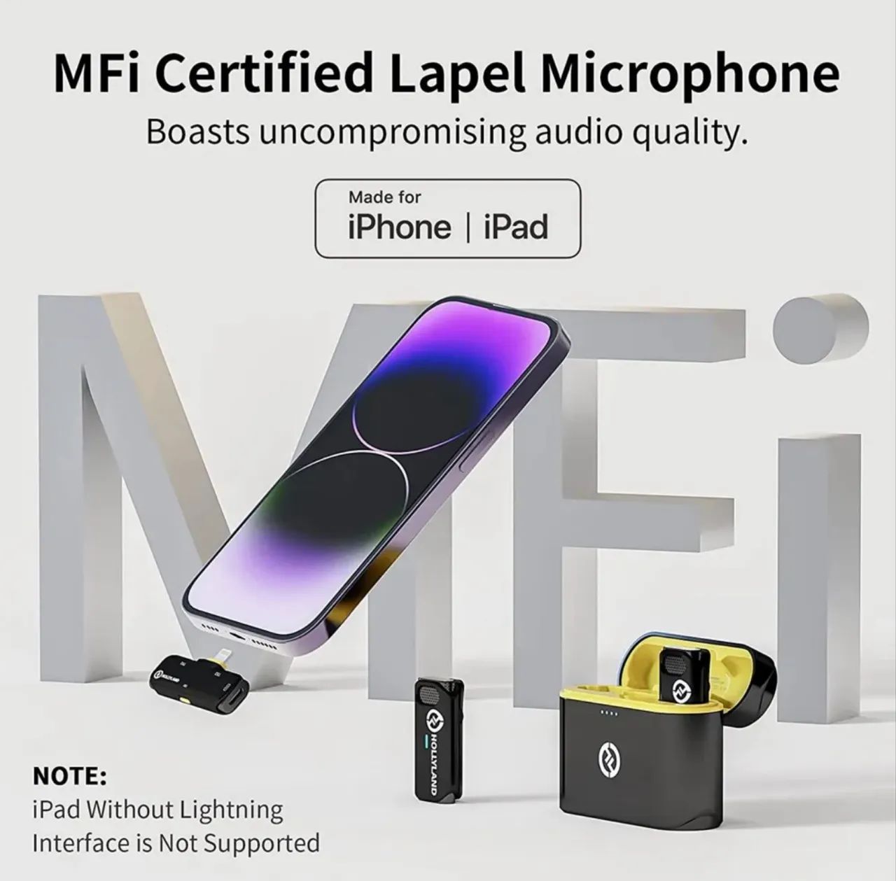 Microfone Sem Fio Hollyland Lark C1 Duo - 2 Pessoas + Case e Som Profissional - Foto 5