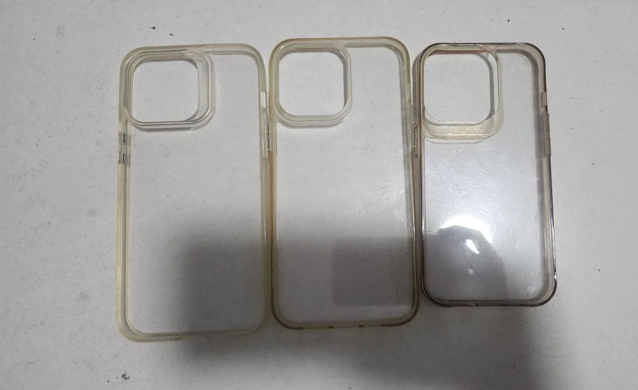 Capas (capinhas) transparente de iphone 15 pro e 14/15 pro max