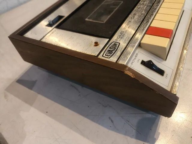 TAPE DECK DE MESA EVADIN PARA PEÇAS OU POSSÍVEL RESTAURO  - Foto 6