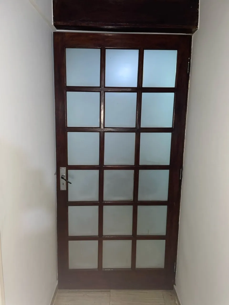 Porta de Madeira com Vidro Jateado