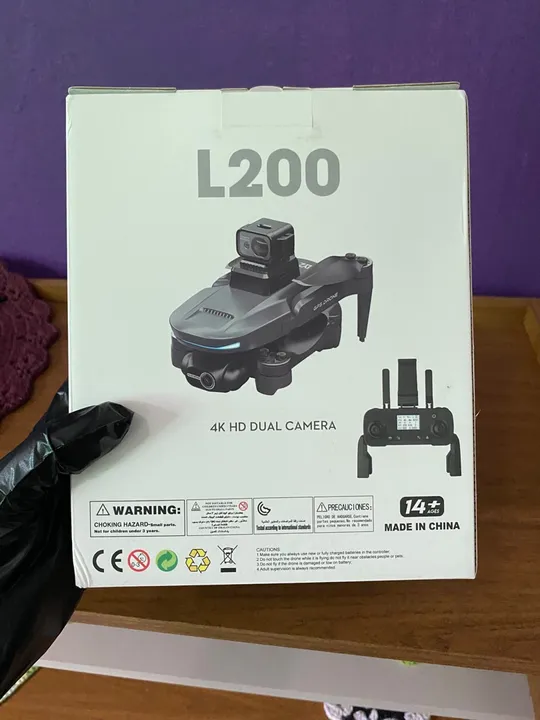 Drone L200 Pro GPS 3km Guimbal 2 Eixos Retorno Automático Maleta Lacrado