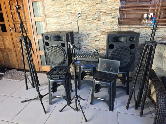 Kit de Som Profissional Completo - Potente e Pronto para Uso 