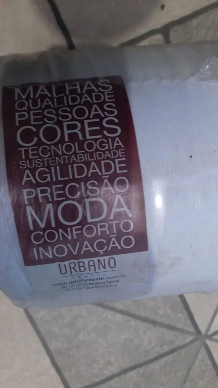 Tecido Ribanna  Branco 490g/m2 - Rolo 8,57 kg - Foto 2