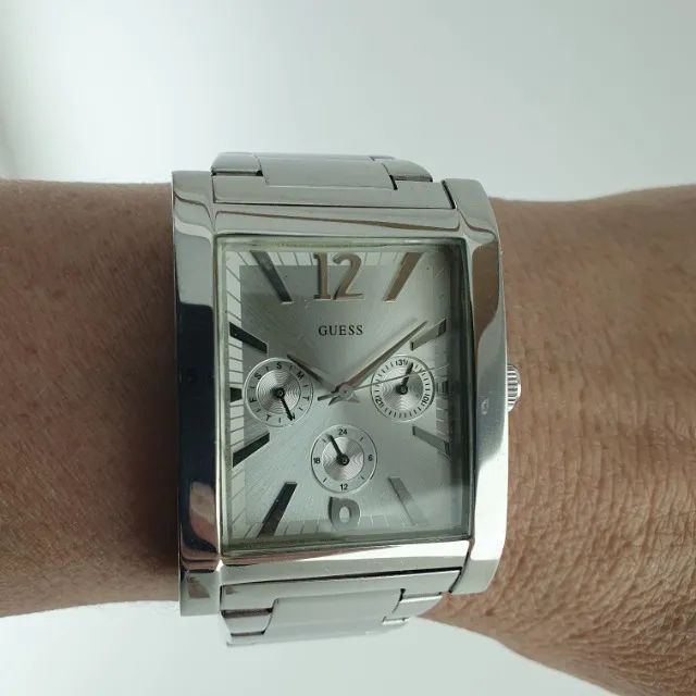 Relógio Guess Mod G10205G Silver Unisex Vintage - Foto 4
