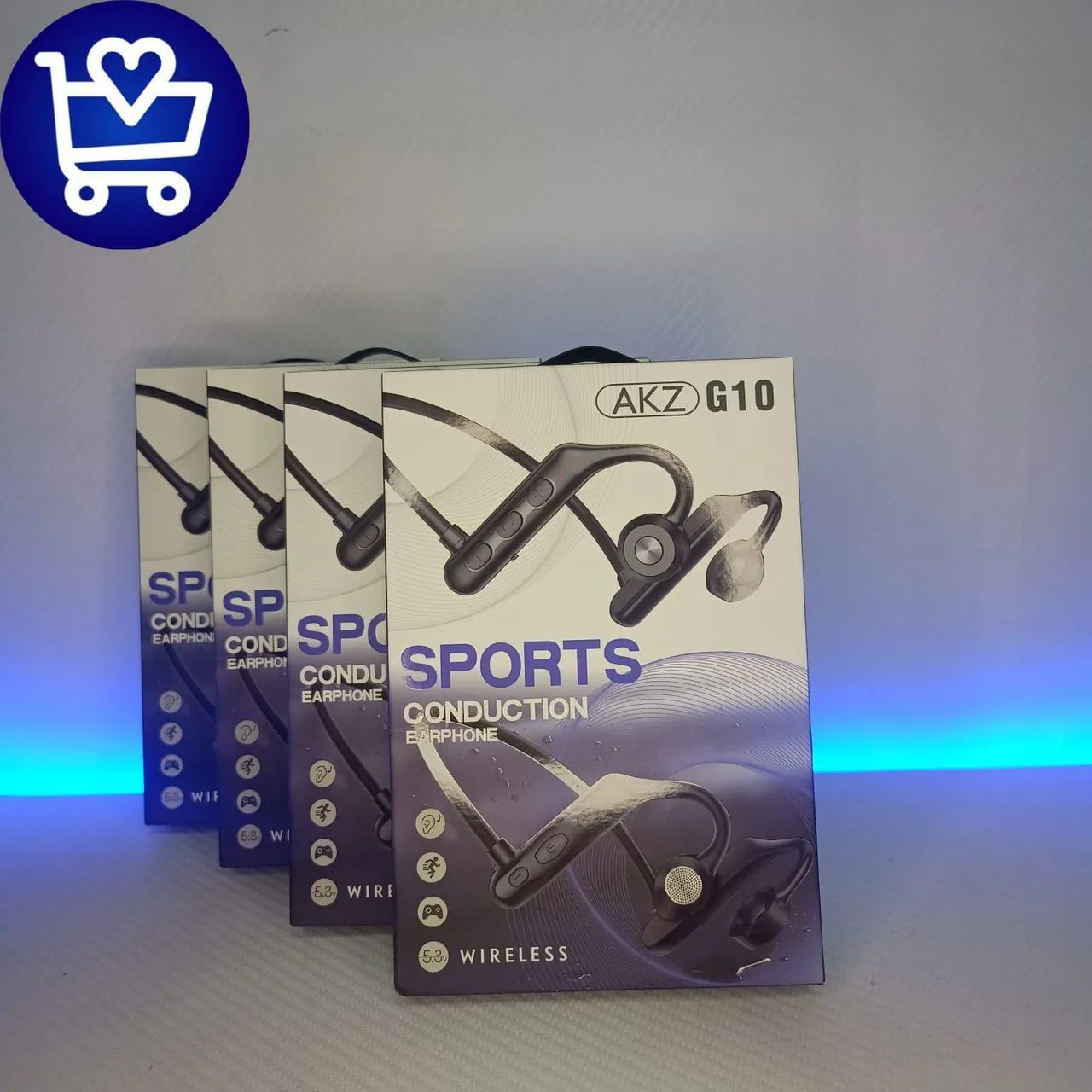 Fones de Ouvido Esportivos AKZ G10 - Condução Óssea - Wireless
