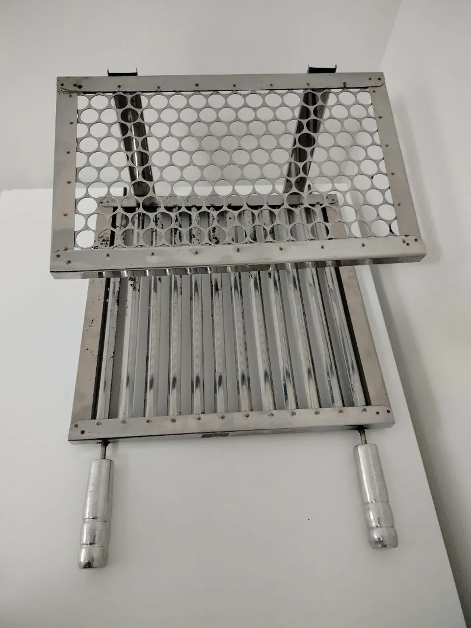 Grelha de aço inox para churrasqueira