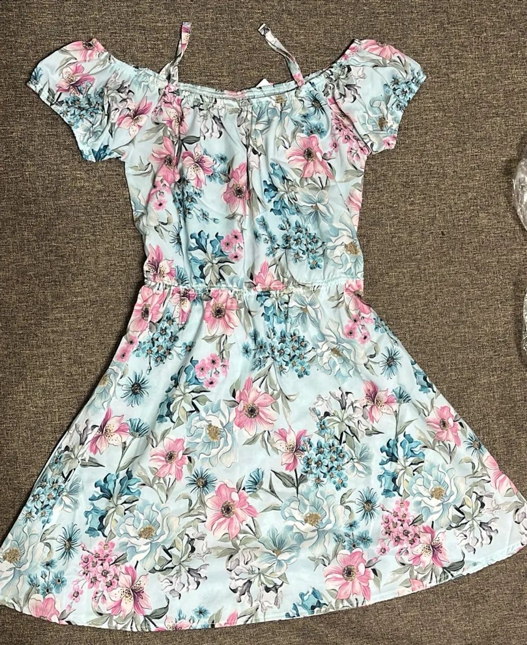 Vestido Infantil Estampado de Conchas e Estrelas do Mar - Foto 3
