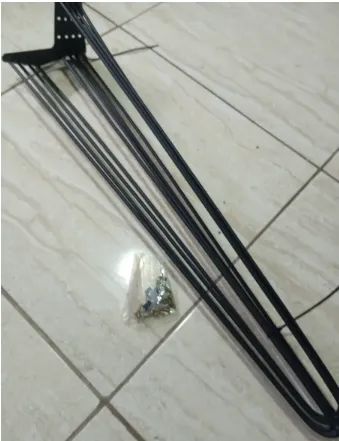 4 Pé De Ferro Para Mesa 80cm Industrial Reforçados Design - Foto 2