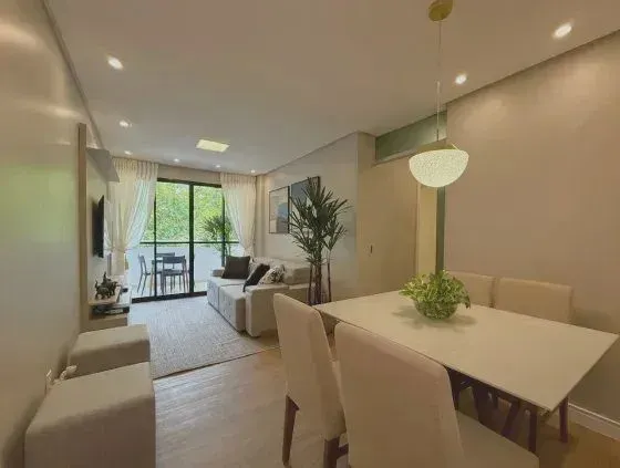 VIEIRALVES, COND. SANTA CLARA, FINO ACABAMENTO, MOBILIADO, 110M2, 3 QUARTOS SENDO 1 SUÍTE,