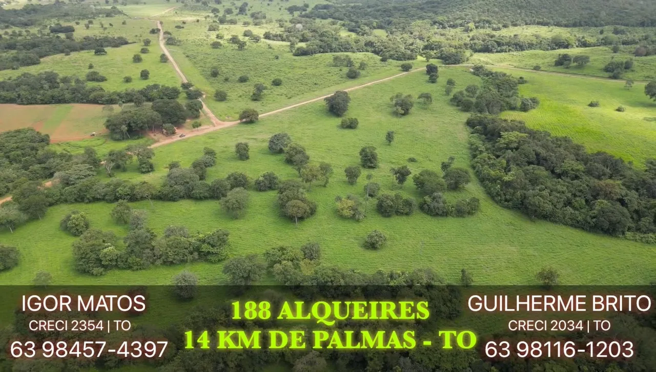 Fazenda a 14 km da Capital Palmas 188 alqueires