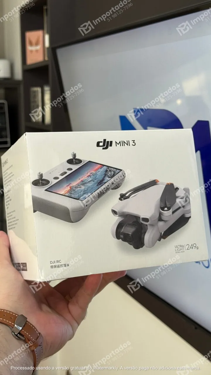 Drone Dji Mini 3 Controle Com tela | Loja Física + Garantia de 1 ano Homologado