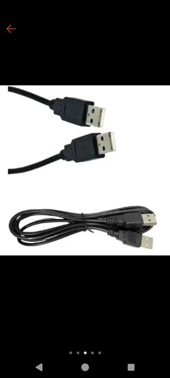 Cabo extensão USB x USB Conector Macho 2 pontas - Foto 4