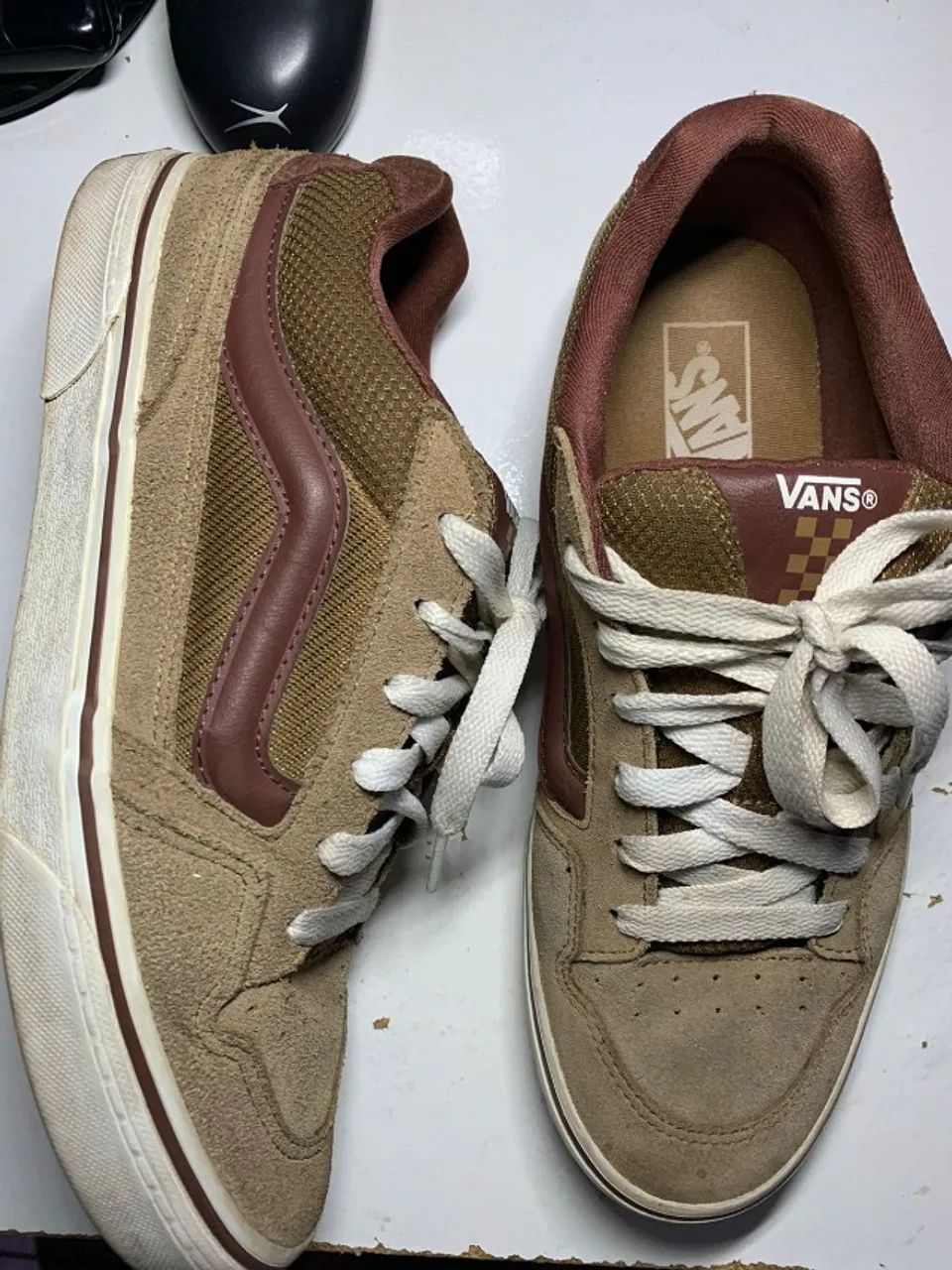 tenis vans caldrone suede marrom - Foto 2