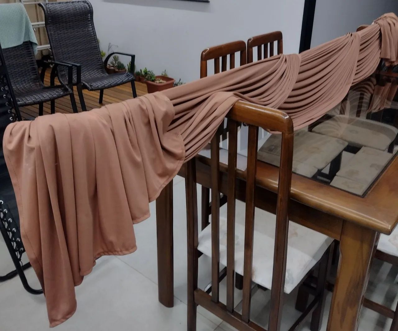 Bandô em malha marrom 2,47 m - Foto 3