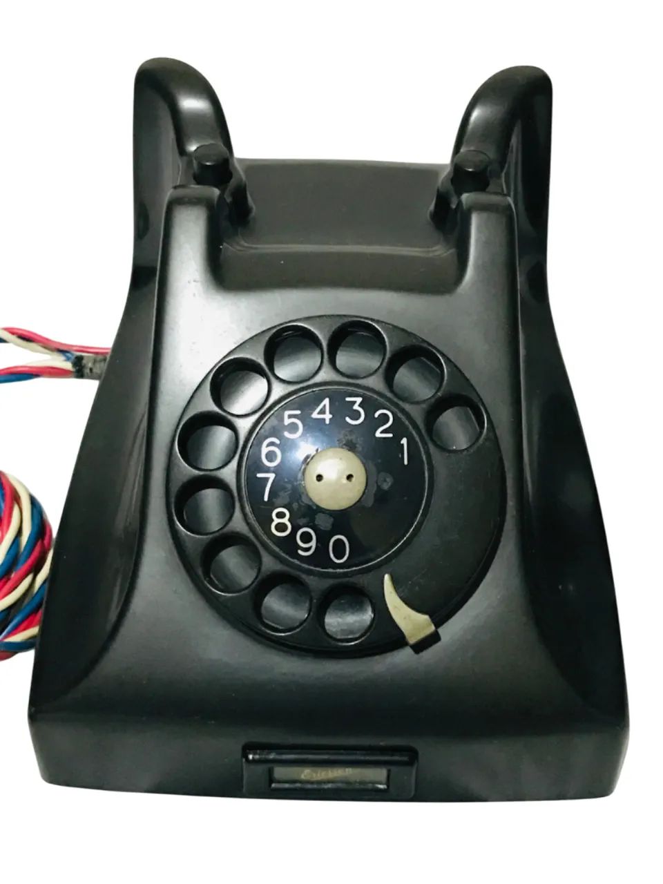 Aparelho de Telefone fixo antigo de disco, preto, de baquilete-MARCA ERICSON anos 60! - Foto 2