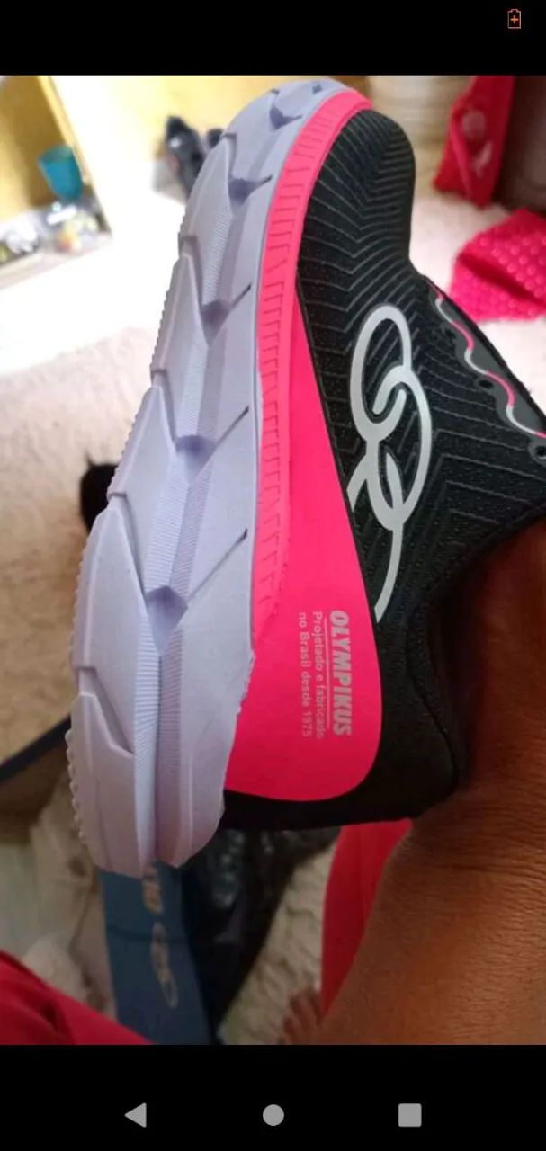 Tênis Olympikus Preto e rosa pink  - Foto 3