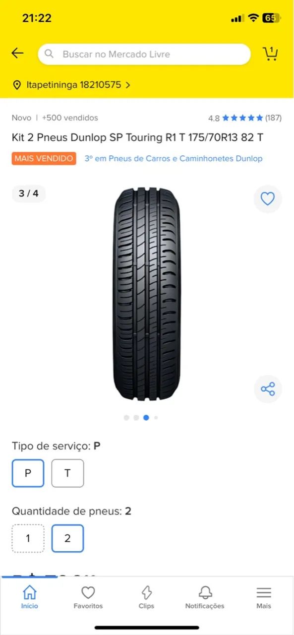 Pneus Dunlop Passeio SP Touring R1 P 175/65R14 82 H - Foto 2