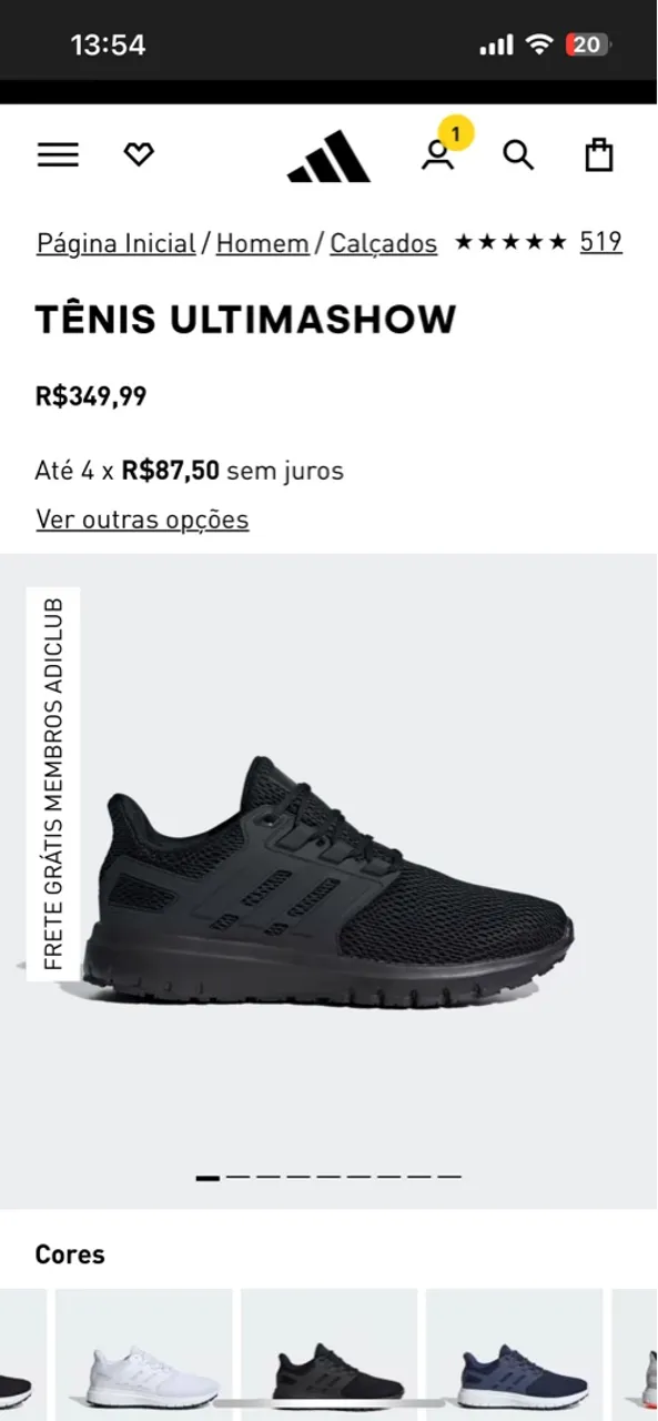 Tênis Adidas Masculino Ultimashow
