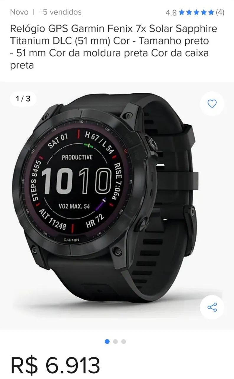 Garmin Fenix 7X - Sapphire Solar  - Foto 5