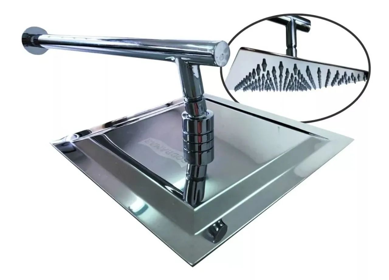 Ducha Cascata em Aço Inox 25x25 cm Sodramar Nova e embalada