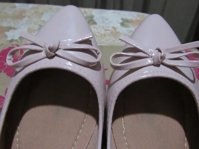 Sapatilha de verniz rosa - Foto 2