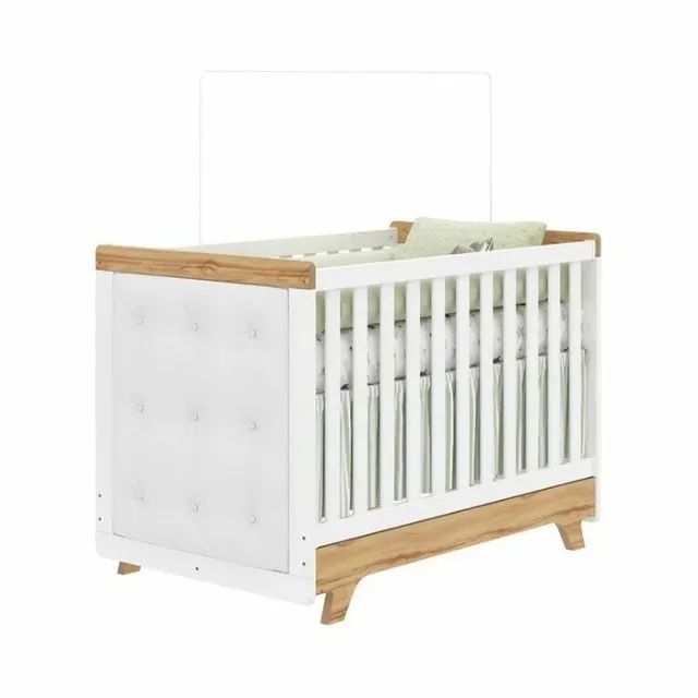 Berço Cama Americano Retrô 100% MDF, Com Captone - Peroba - Foto 2
