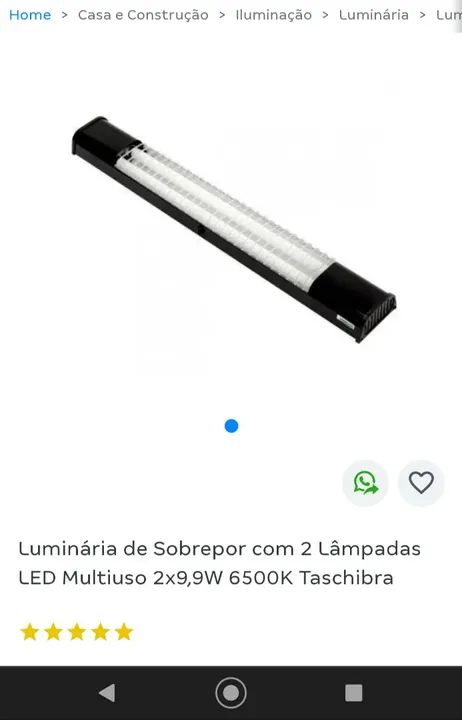 Luminária de teto com  lâmpadas fluorescentes - Foto 4