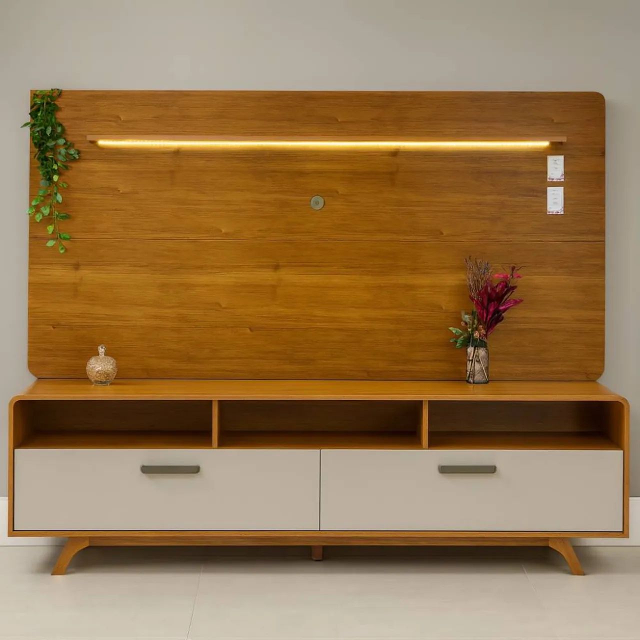Rack com Painel Cristal para Tvs até 70" e Led- Entrega Rápida