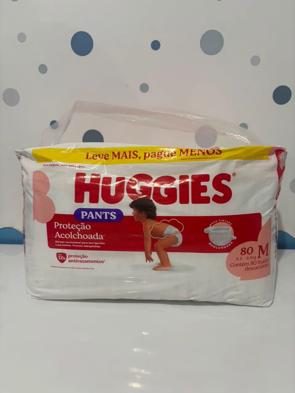 Fralda huggies proteção acolchoada pants M 80