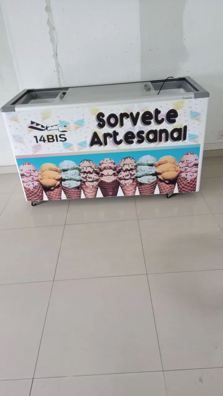 Freezer horizontal para sorvete e congelados