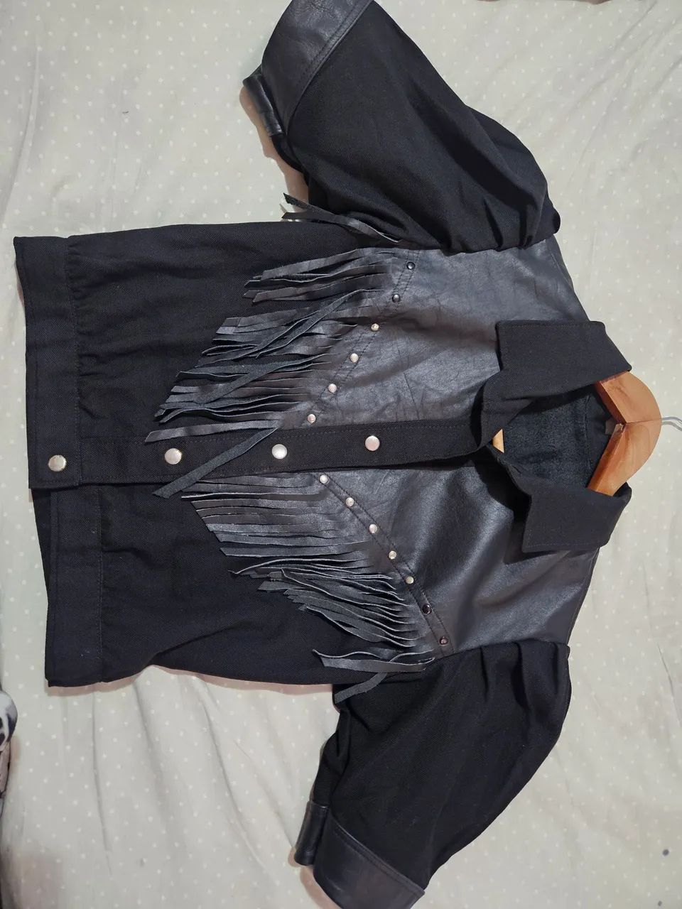 BLUSA de couro feminina P