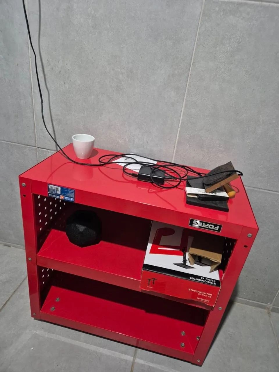 Rack De Ferro com rodinhas / Serve com carrinho de ferramenta ou estético.  - Foto 3