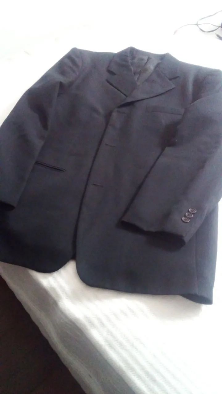 Paletó de terno social Preto