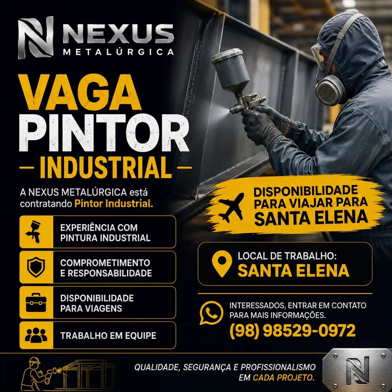 Contratando Pintor industrial 