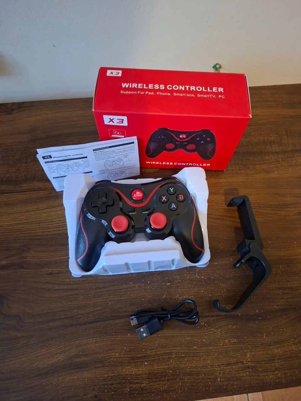 Controle Bluetooth X3 para smartphone, ps4. Usado - Foto 2